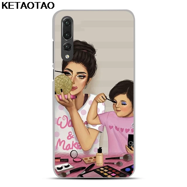 Синий KETAOTAO мама дочь дети семья телефон чехол s для iPhone 4 5S 6S 7 8 Plus X XS XR 11 Pro Чехол кристально чистый мягкий TPU чехол s - Цвет: Синий