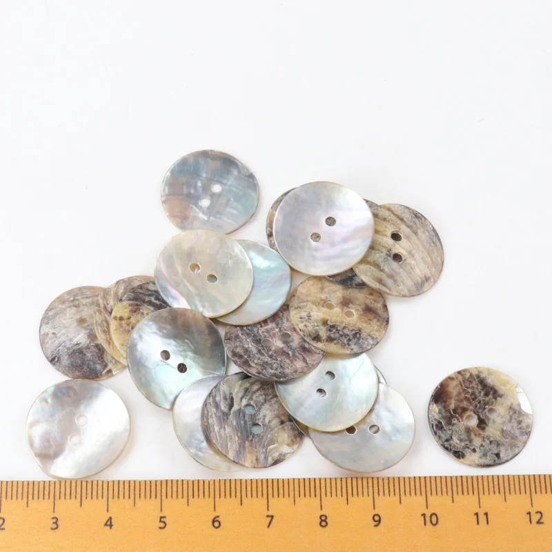 50PCS 20/18/15/12/10mm Natural Shell Sewing Buttons Color Japan Mother of Pearl MOP Round Shell 2 Hole Button Sewing Accessories 5