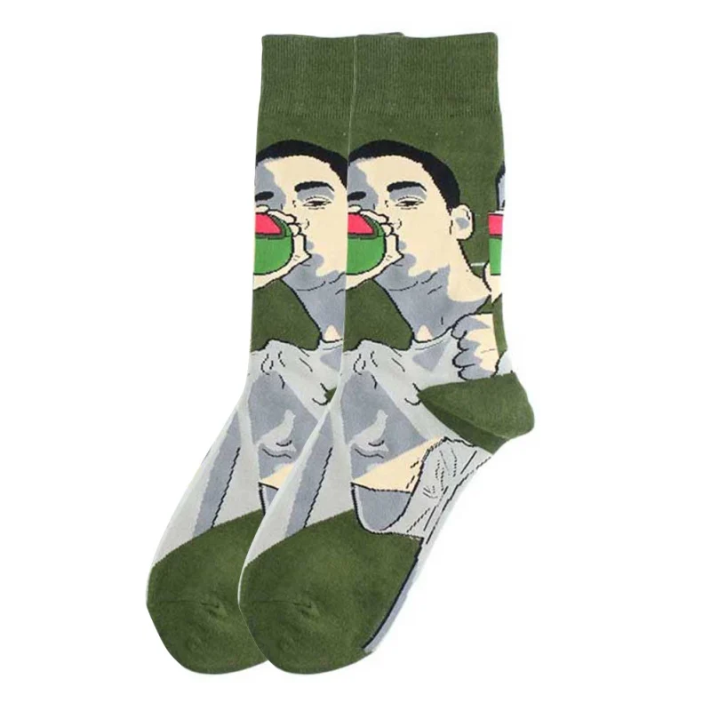 Socks Autumn Winter Cartoon Realistic Portrait Socks Fashion Skateboard Cotton Socks Men And Women Couple Hip Hop Streetwear