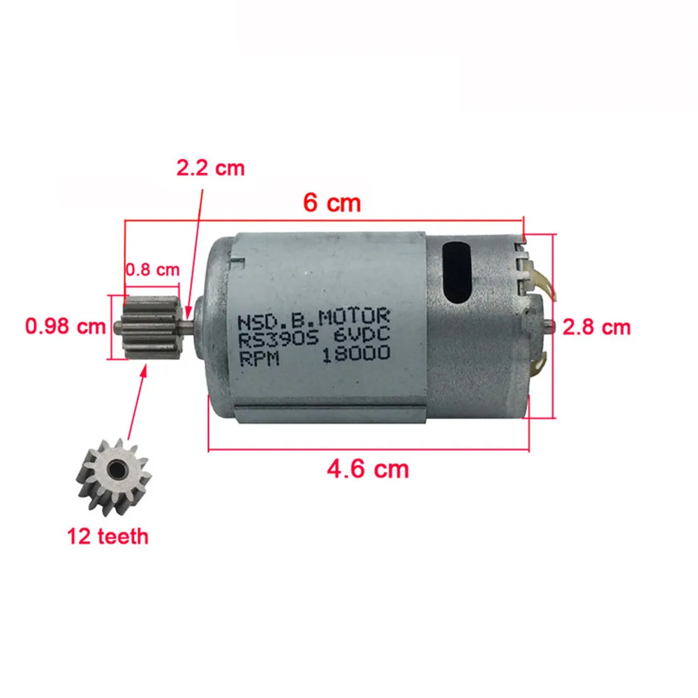 390/550 12 V/6 V Электрический планетарный редуктор, для детей машина касаемыеся детьми