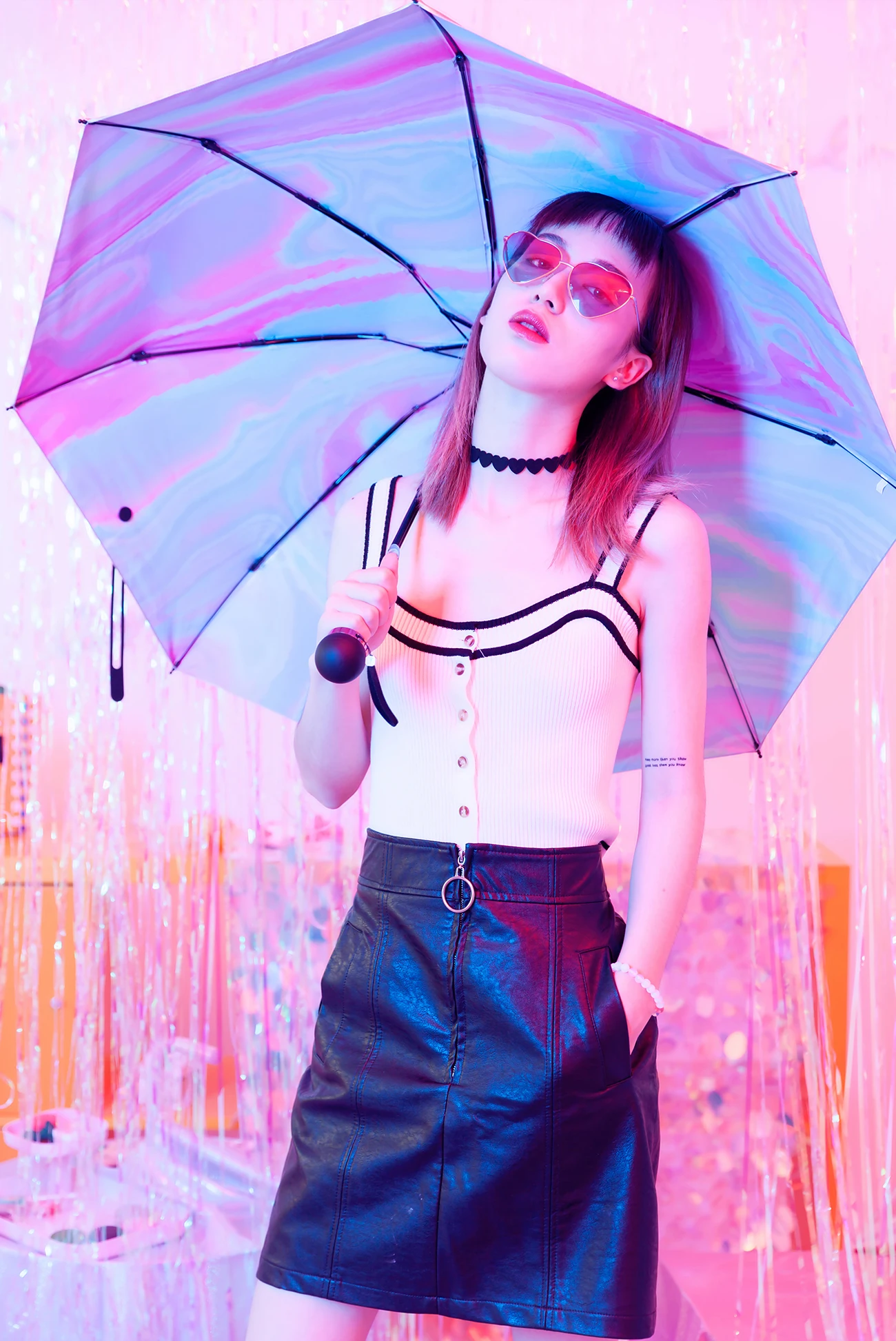 Портативный карманный зонтик в пять раз, Зонт от дождя и солнца, женский ветрозащитный психоделический зонтик, качественные зонты от дождя
