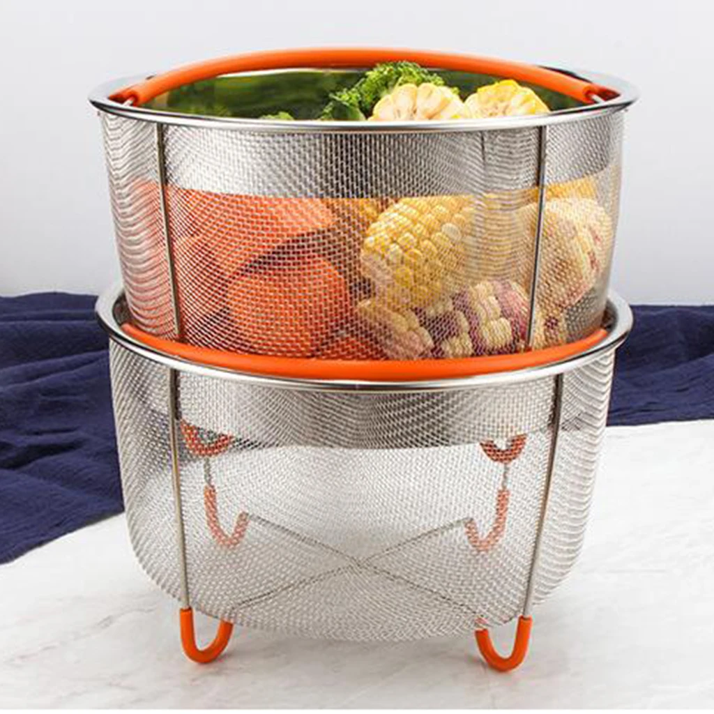 6qt Steamer Basket for Accessories Stainless Steel Strainer and Insert for Pressure Pot and Other Cooking Pot