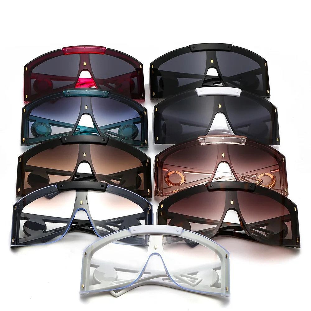 Occhiali da sole oversize con visiera scudo occhiali da sole donna uomo  occhiali da sole antivento occhiali da vista con montatura grande tonalità  Sport UV400 lenti trasparenti|Women's Sunglasses| - AliExpress