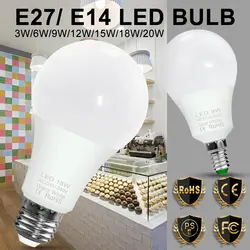 E27 Светодиодный светильник Bombillas светодиодный E27 Eara El Hogar Lampada Inteligente 220 В 2835 3 Вт 6 Вт 9 Вт 12 Вт 15 Вт 18 Вт 20 Вт энергосберегающее домашнее