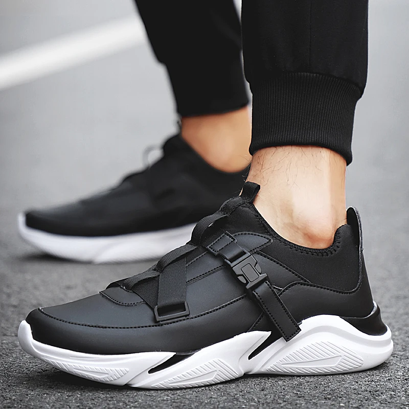 black BIGFIRSE/модная обувь для мужчин; легкая резиновая обувь из сетчатого материала; Мужская Вулканизированная обувь; zapatos hombre; Мужская Повседневная дышащая обувь - Цвет: black