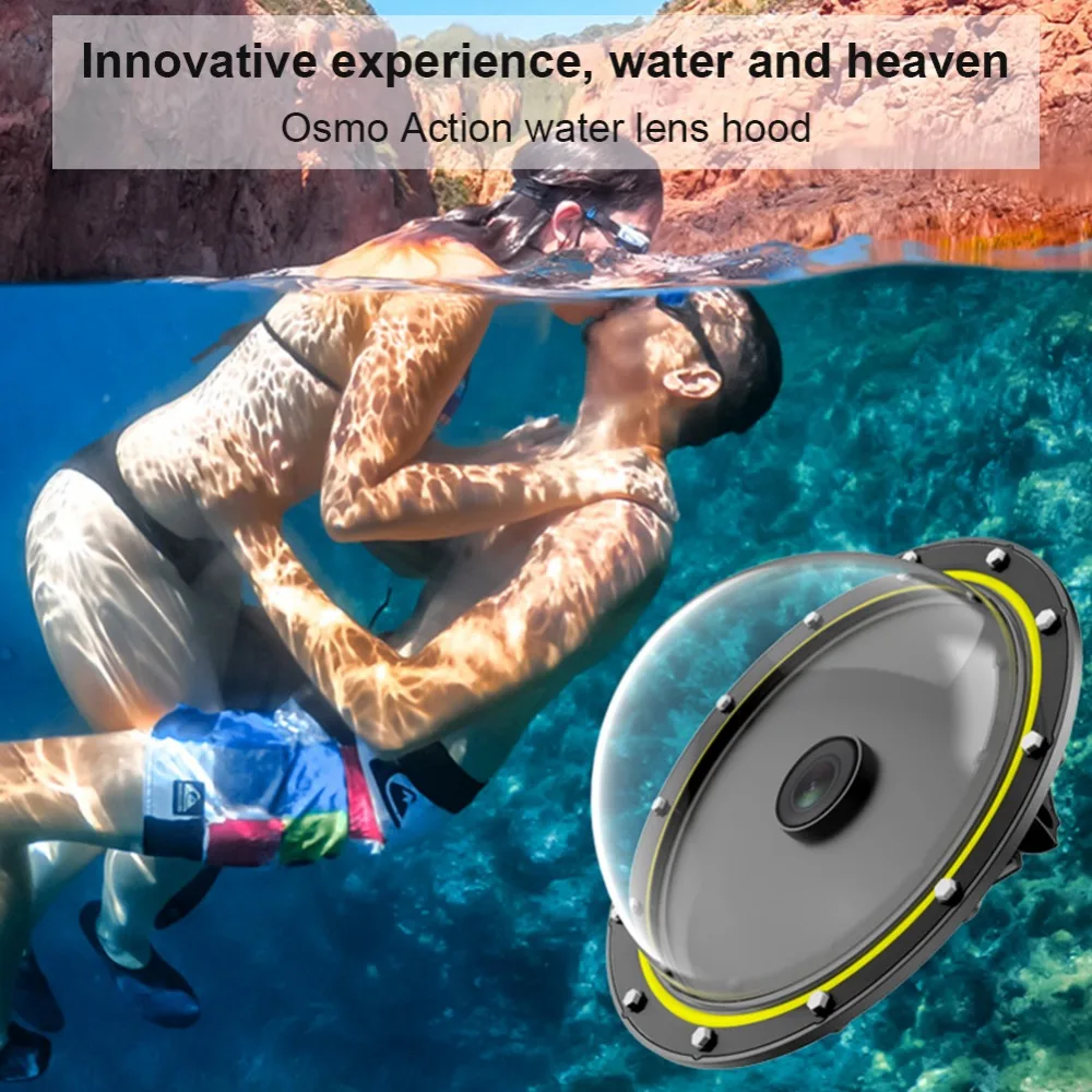 Купольный корпус чехол для DJI Osmo Action Sports camera Дайвинг объектив чехол для фотосъемки 30 м подводное плавание крышка с моноподом