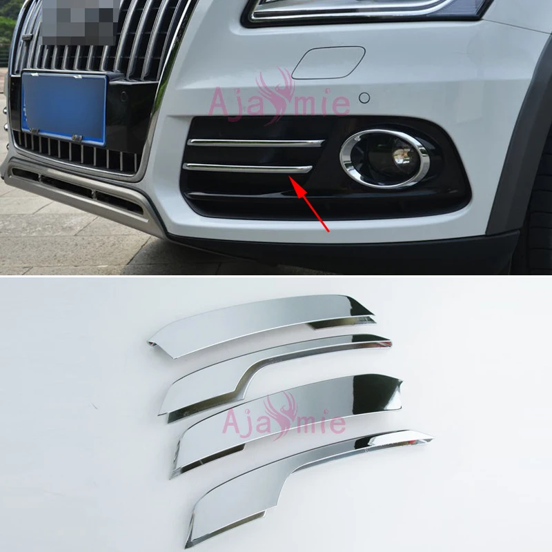

For Audi Q5 2013 2014 2015 2016 Front Fog Lamp Cover Light Trim Foglight Protector Panel Chrome Auto Accessories