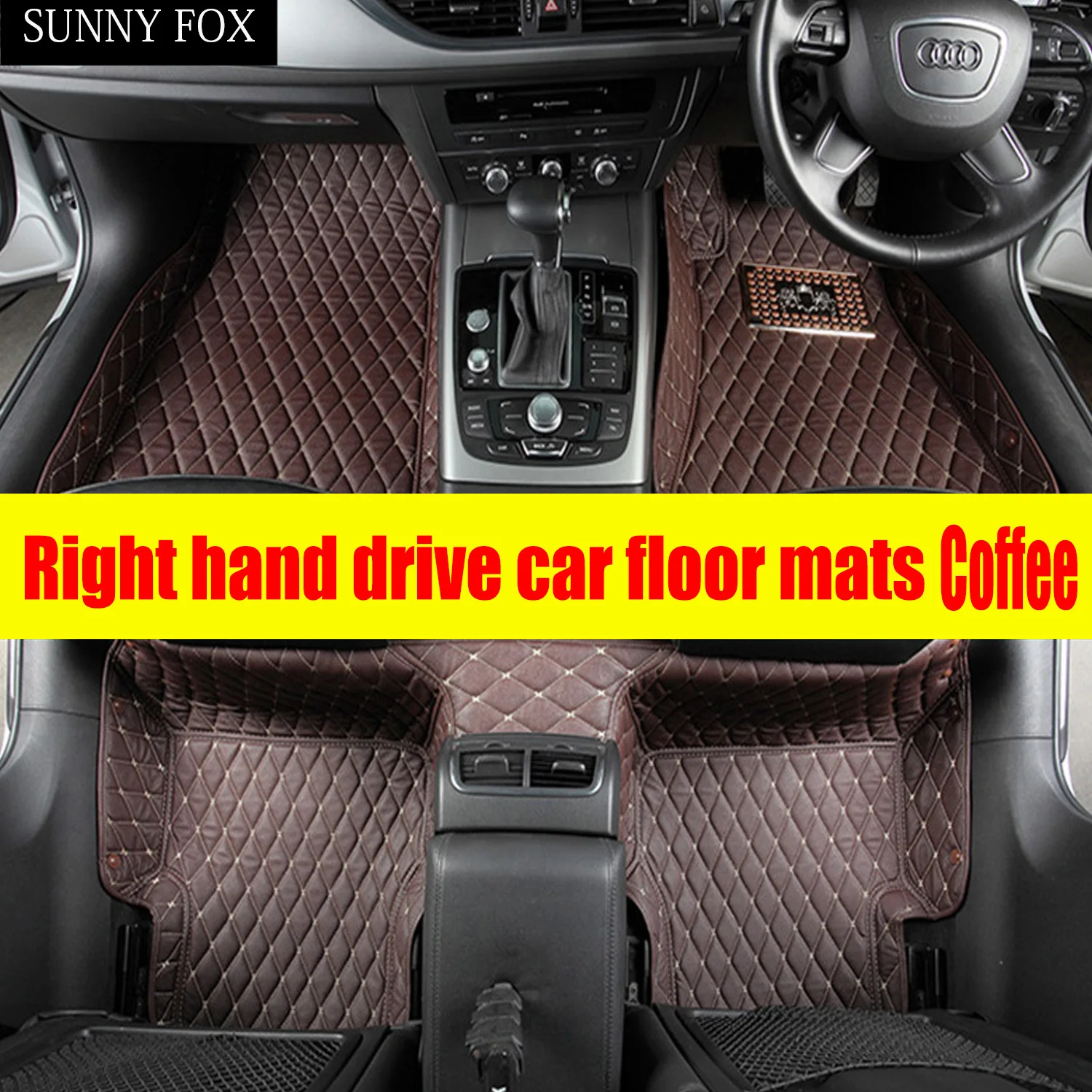 SUNNY FOX правый руль/RHD автомобильные коврики для Toyota Crown RAV4 Corolla Prado 6D полное покрытие Сверхмощный автомобиль-Стайлинг