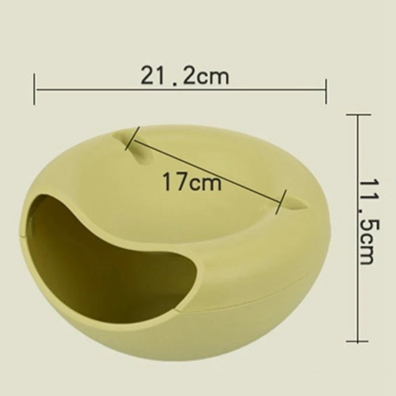 Multifunctional Plastic Double Layer Dry Fruit Containers Snacks Seeds Holder Desktops Plate Dish Organizer Storage Box Garbage Plastic Dinner Plates Plastic Snack Box
