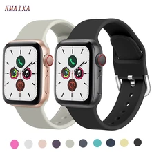 Силиконовый ремешок для apple watch 44 мм 38 мм iwatch 42 мм 40 мм correa pulseira apple watch 5 4 3 2 1 браслет для часов 44