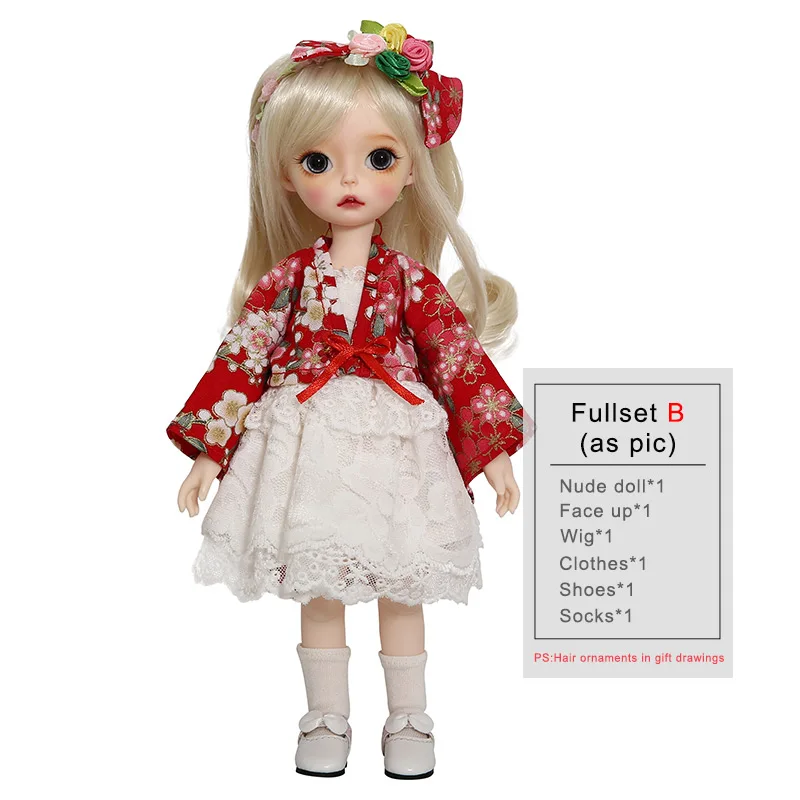 Imda2.6 Amellia 1/6 BJD SD кукла тело девочки мальчики смолы фигурки подарок на день рождения Рождество опционально Обнаженная или полный комплект - Цвет: Fullset in NS aspic
