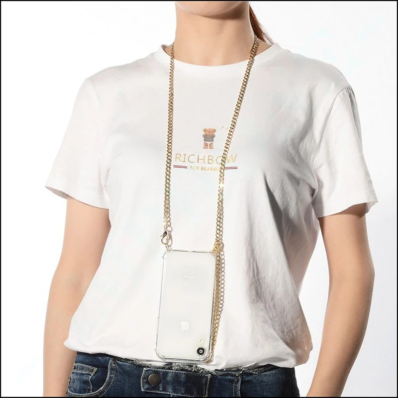 Protective Phone Case Crossbody Necklace Cord Lanyards For iPhone 11Pro Max X 6 7 8 Plus 5S SE XR XS MAX 11 With Metal Chain | Мобильные