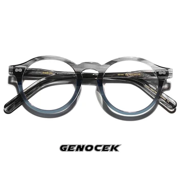 

Vintage Handmade Acetate Myopia Glasses Frame Women Men Luxury Brand Prescription Optical Eyeglasses Frame Johnny Deep Eyewear