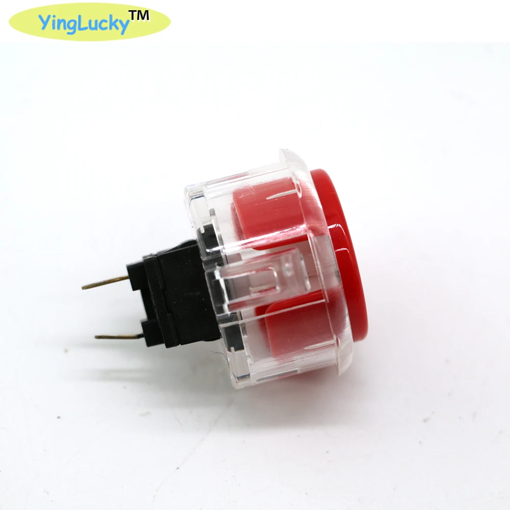 10pcs red Yinglucky 10 шт./лот прозрачные Аркады Кнопка 30 мм кнопочный заменить SANWA OBSF-30 OBSN-30 OBSC-30 JAMMA - Цвет: 10pcs red