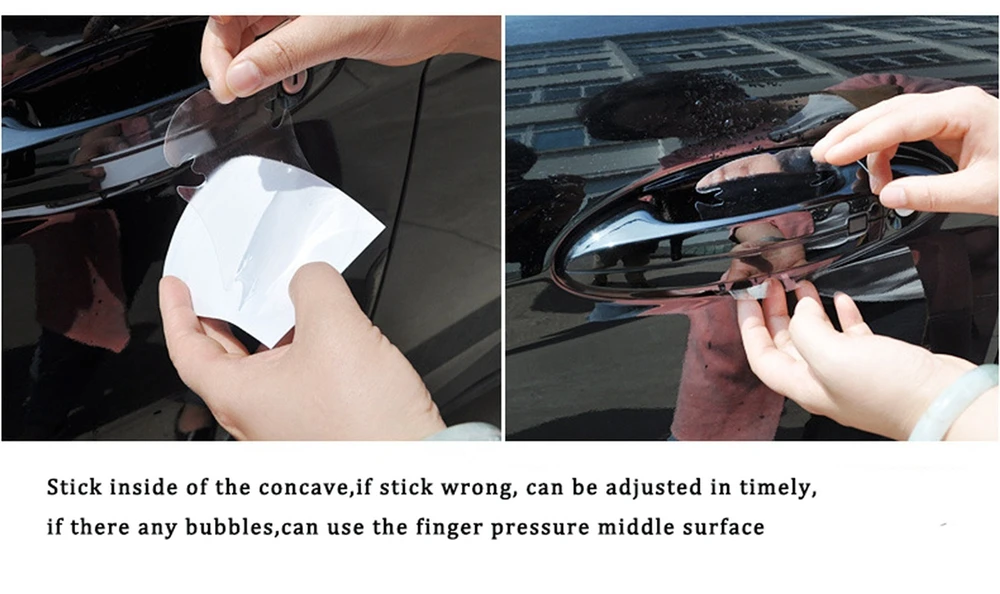 16/8pcs Universal Invisible Transparent Car Door Handle Scratches Protective Protector Films Handle Protection Sticker