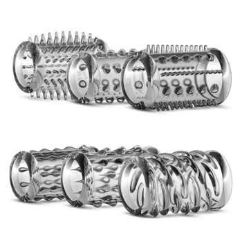 6 Pcs Cock Ring Penis Enlarge Sleeve Lock Semen Sex Toys For Men Delay Ejaculation Cockring Sex Products Adult Games 2