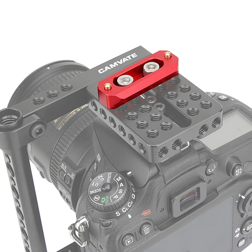 슬라이드 마운트, 에픽/스칼렛, 블랙 매직 카메라 용 안티 폴드 스프링 핀이있는 표준 50mm 퀵 릴리스 나토 레일 바