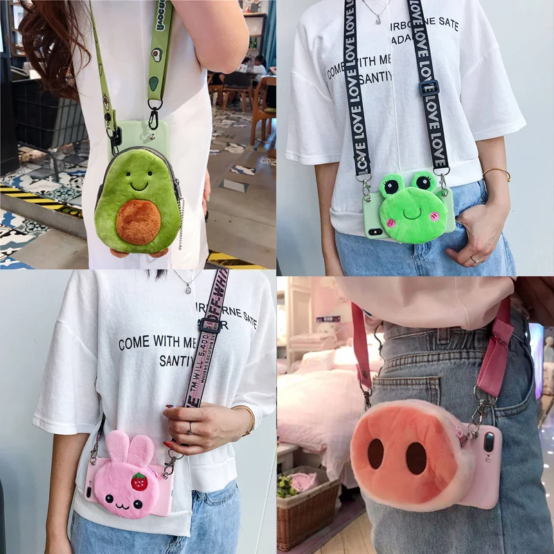 Totviss Case For Xiaomi Redmi 5 Plus 5A 6 6A Note 9 10 9S 4 4X 7 Pro case cute fur cartoon coin wallet soft | Мобильные телефоны и