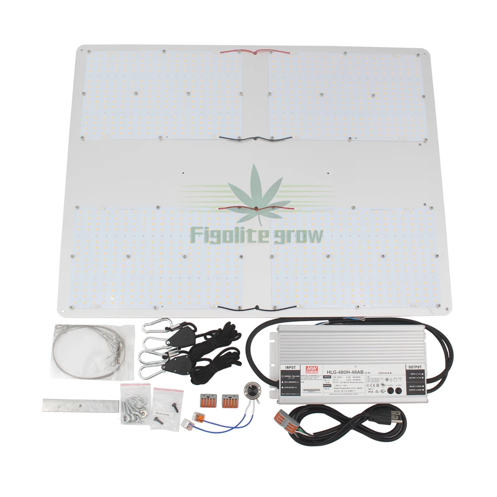 Figolite Grow Full spectrum Quantum Samsung LM301H V3 Board 3000K/3500K  mix red 660nm UV IR led grow light with Meanwell Driver