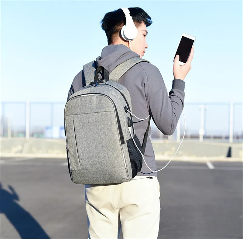 Новая мода USB зарядка Рюкзак для ноутбука школьные сумки для учеников девочек мальчиков Анти-Вор bookbag водонепроницаемые дорожные рюкзаки escolar