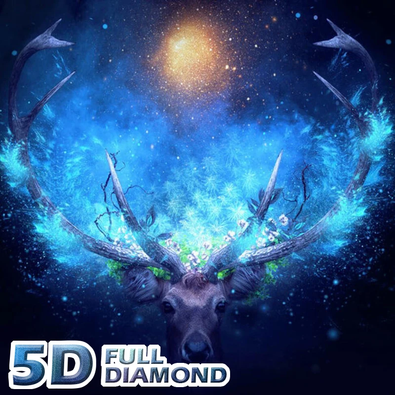 Алмазная 5D картина лес олень вышивка крестиком сделай сам для гостиной спальни