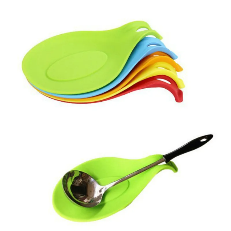 Multifunction Kitchen Silicone Spoon Mat Spoon Rest Pad Food Grade