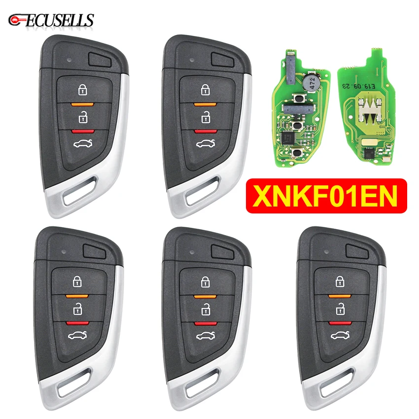 5 шт./лот XHORSE VVDI Универсальные пульты дистанционного управления Smart Key PN: XNKF01EN с функцией приближения Английская версия для VVDI Mini VVDI VVDI2