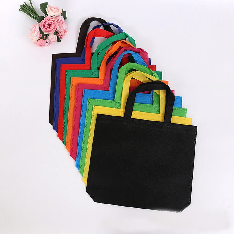 

20 pcs Eco Shopping Bag Foldable Non-woven Storage Female Portable Large Capacity Student School Bag Unisex Reusable bag