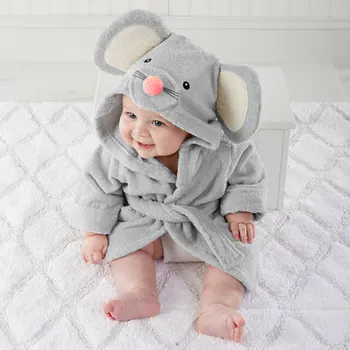 

New Baby bathrobe Children kids Pajamas Panda Mouse Rabbit bath robe baby homewear boys girls hooded robe beach towel