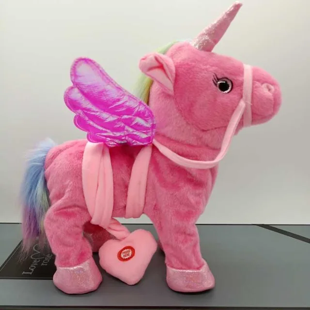 walking unicorn toy with leash