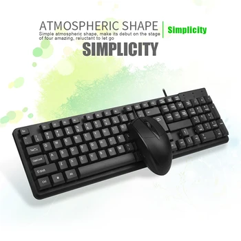 

Wired Mouse Keyboard Set USB Desktop Sensitive Durable for Home Office Gaming VH99