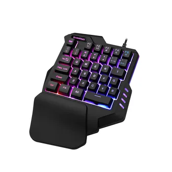 

G92 Wired Gaming Keypad With RGB Backlight 35 Keys Ergonomic One-handed Keyboard For Left Hand User For E-sport Game