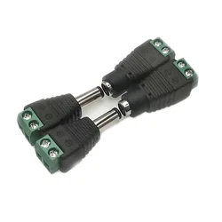 DC 5.5*2.1mm For 5050 3528 5060 monochrome LED strip and CCTV camera 5.5mm x 2.1mm male and female DC power plug adapter