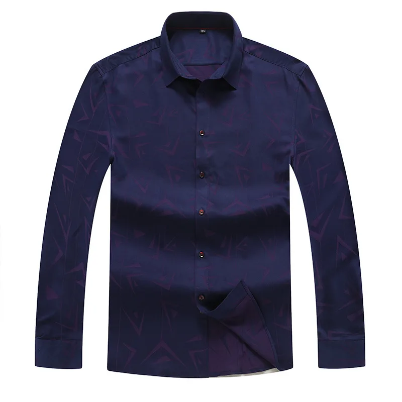 

plus Size Fat Man Long Sleeve Shirt Male Grid Plus Obesity People Business Shirt Fat Large Size Loose Inch Shirt Top