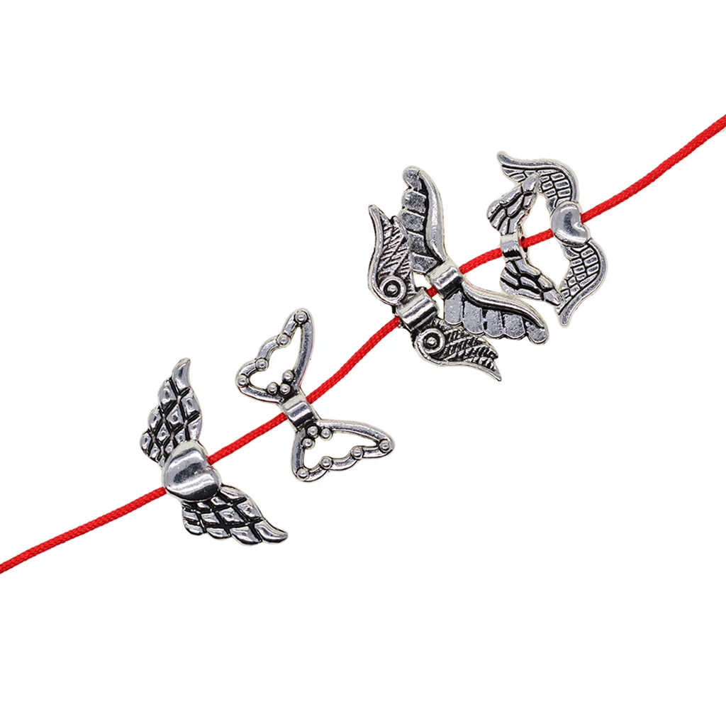 60 Pcs Angel Wing Charms Pendants Spacer Beads for Necklaces Bracelets Earrings Jewelry Making Supply Bracelet DIY Crafting 60 Pcs Angel Wing Charms Pendants Spacer Beads for Necklaces Bracelets Earrings Jewelry Making Supply Bracelet DIY Crafting