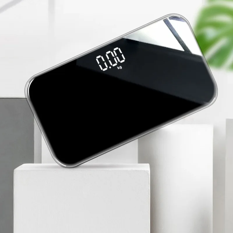 

Intelligent LED Weight Scale Mirror Surface Scales Household Electronic Scale Mini Health-Moniroring Scales USB Rechargeable
