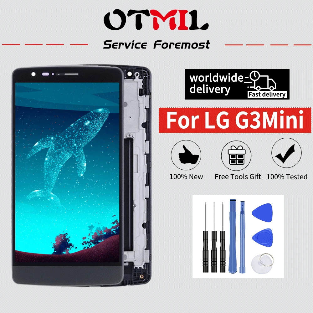

5.0" For LG G3 Mini LCD Touch Screen with Frame Replacement For LG G3 Mini Display For LG G3S LCD D722 D724 D725 Display