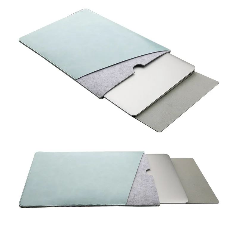 Коврик для мыши, чехол для ноутбука Xiaomi Macbook Air 12 13, чехол retina Pro 13,3 15 15,6, модный кожаный чехол для ноутбука - Color: mint