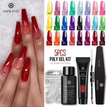 

Saviland Poly Nail Gel Nail Kit UV Acryl Builder Acrylic Gel Fast Dry Nail Art Design Pro Long Natural Nail Hard Gel Polish