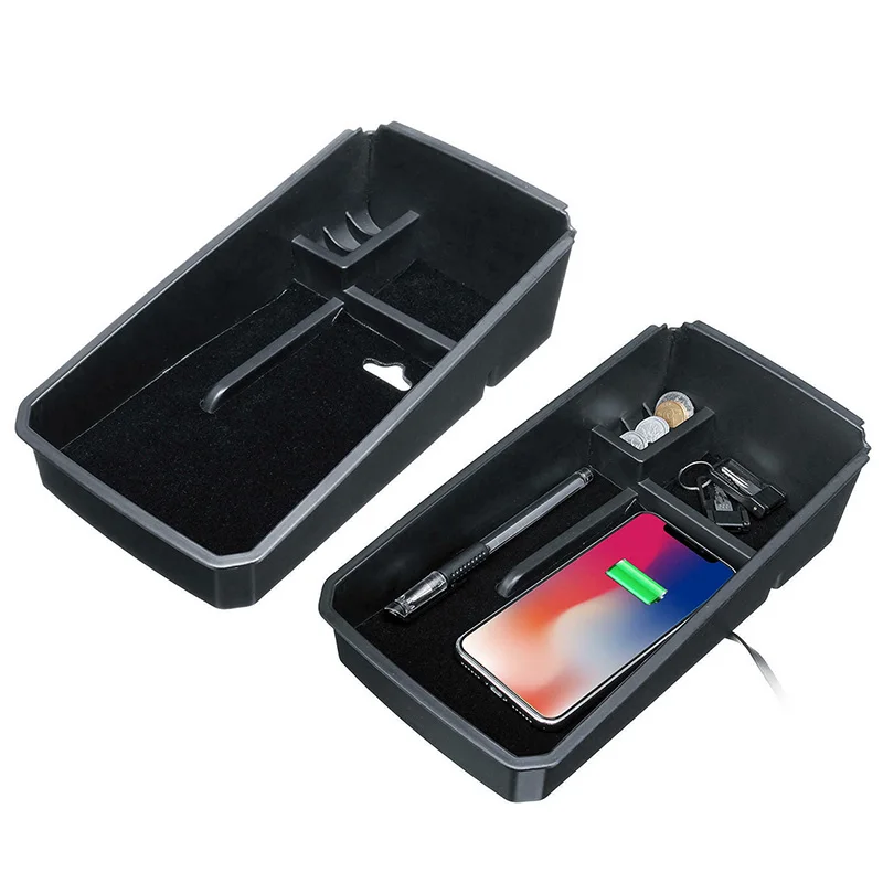 Мобильный ящик для хранения черный 24*14,5*7,5 см для BMW X3 F25 LHD телефон консоль интерьер беспроводной ABS