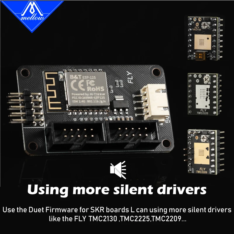 Mellow Fly-f407zg Mais Wifi Motor Drives Reprap 32-bit para Tmc2225 Placa-mãe Tmc2209 com Impressora 3d Extrusora 2023 - Imagem 4