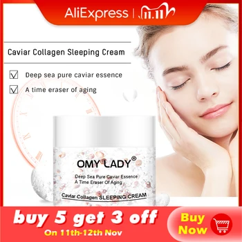 

Natural Caviar Collagen Night Cream Facial Moisturizer Sleeping Cream Skin Moisturizing Soothing Skin Care