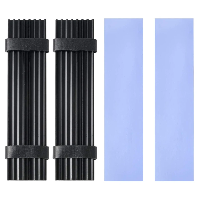 SSD heatsink 2pcs aluminum M.2 hard disk heat dissipation radiator cooling silicon thermal pad for NGFF NVME M2 2280 PCIE