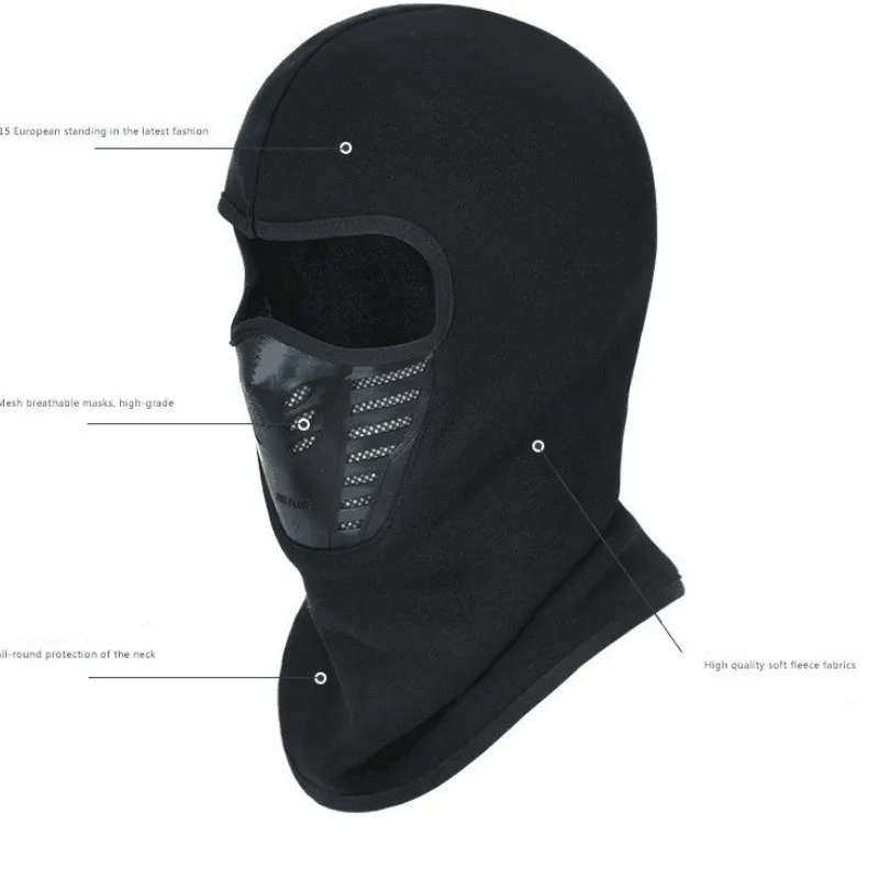 

Masked cap fleece cap winter face warmer windproof cap men and women models multi-function riding hat outdoor headgear