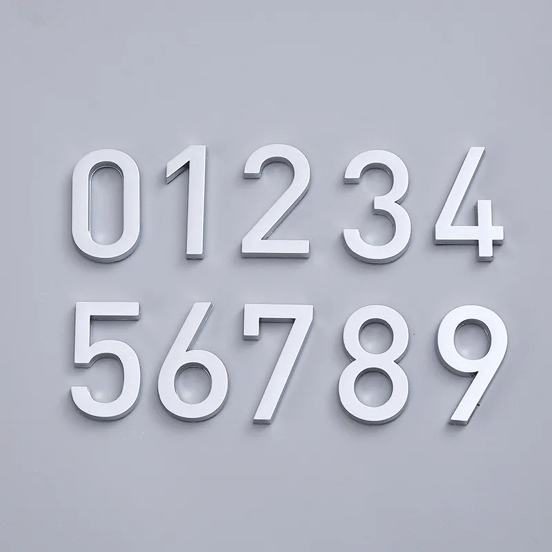 3D 5.5cm Door Number Sign Number Digit Apartment Hotel Office Door Address Street Self Adhesive Stickers Plate Sign