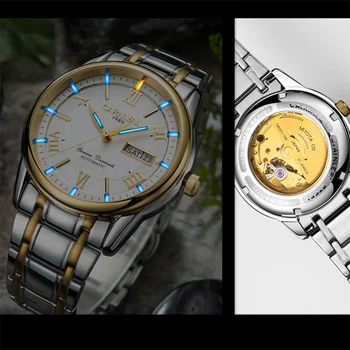 

Carnival men watches MIYOTA automatic T25 tritium luminous mechanical watch men TOP brand luxury clocks reloj full steel relogio