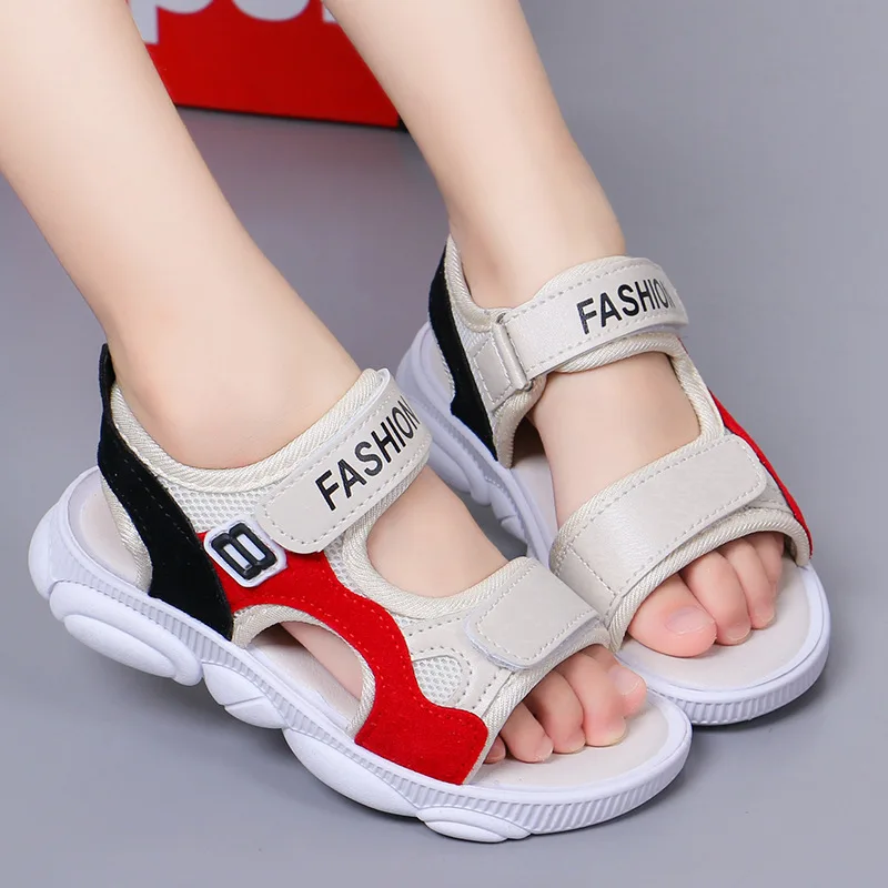 Summer New Kids Sandals Boys Girls Sport Casual Light Shoes Children Baby Flat Shoes Kids Beach Leather Sandals Fashion Sandals