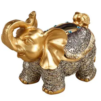 

European-style High-end Creative Paper Towel Box Table Carton Living Room Reception Box Lovely Elephant Desktop Tea Table Paper