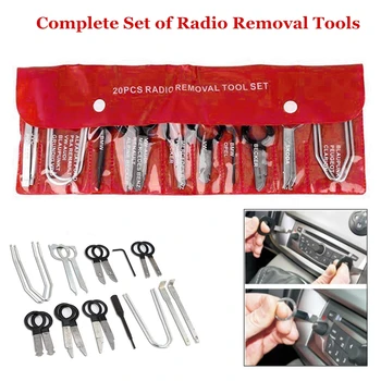

Professional Radio Removal Tool Keys Kit Stereo Stainless steel Canvas