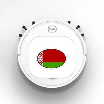 

1800Pa USB Smart Robot Rechargeable 3 in 1 Auto Smart Robot Strong Suction Sweeper Vacuum Cleaners Body Belarus Flag Oval
